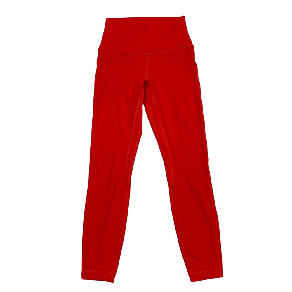 Lululemon Align Double Lined Leggings 25" Womens 4 Red High Rise Soft *READ*
